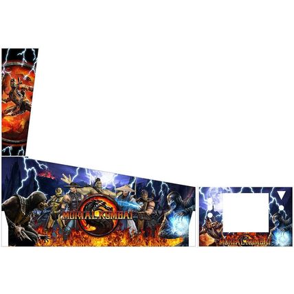 MORTAL KOMBAT Pinball Graphics decals Artwork/ MORTAL Kombat Vinyl side Art Desi