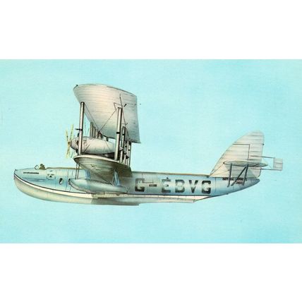 Short SS Calcutta Plane Aircraft Rare Colour Fidelity 1970s Postcard