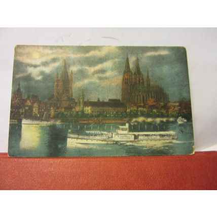 COELN at night, GERMANY unused antique postcard KOLN, COLOGNE =