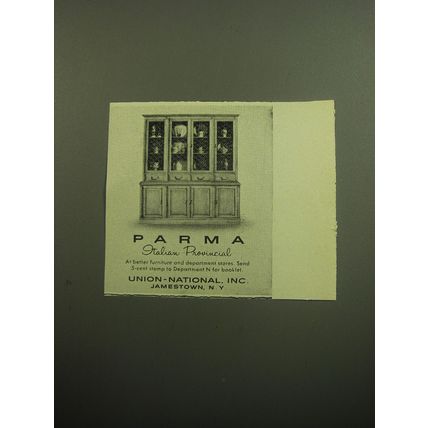 1958 Union-National Parma Furniture Ad - China Cabinet