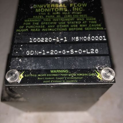 NEW UFM UNIVERSAL FLOW METER gdn-1-20-g-s-0-l26, gdn-1-20-g-s-o-l26,AA
