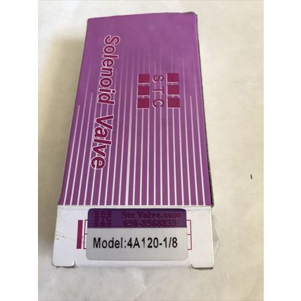 NEW STC 4A 120-1/8 PNEUMATIC SOLENOID VALVE, 4A, 20VAC,1/8"-NPT,21-115-PSI,FE