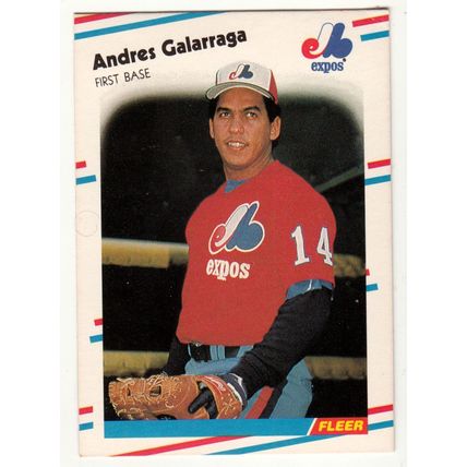 1988 Fleer Andres Galarraga Rookie baseball card #184 - RC