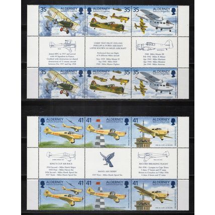 Alderney 88-89 MNH Gutter Strips Aviation Royal Flying Corps ZAYIX 0424M0119