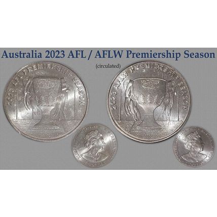 2023 Australian Football League $1 Coin - AFL & AFLW Premiership - circulated