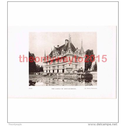 Castle of Azay-Le-Rideau, France, Book Illustration (Print), 1911