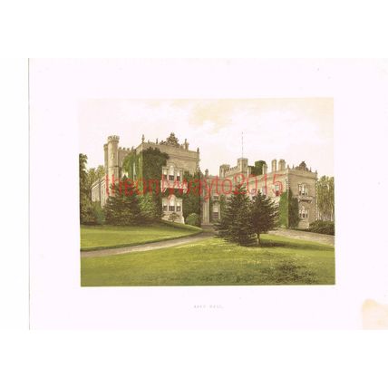 Aske Hall, Near Richmond, Yorkshire, England, Book Illustration, c1880
