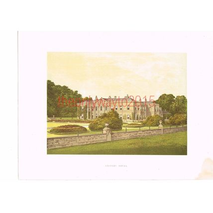 Studley Hall, Near Ripon, Yorkshire, England, Book Illustration, c1880