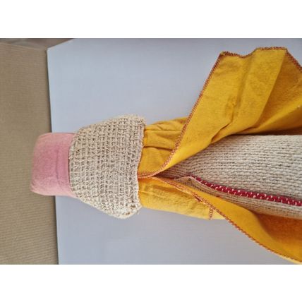 VINTAGE 1940's "GIGGLING GERTIE" DUSTER DOLL
