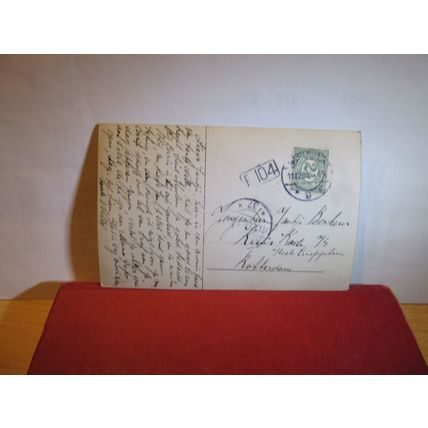 XMAS TREE, TOYS, DOLL, 2 x CHILDREN used antique Dutch postcard RP 1908 pm =