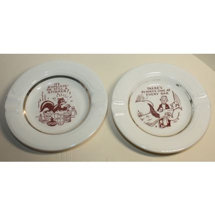 Vintage 1950s Humorous Naughty Ashtrays Lot of 2