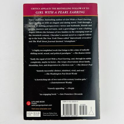 Tracy Chevalier - Falling Angels & Girl with a Pearl Earring Paperback Book Lot