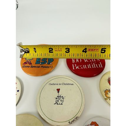 Sandra Boynton & More VTG Pin Back Buttons 7Pc Lot Christmas, Valentines, Jesus