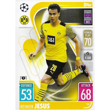 Match Attax UCL/UEL/UECL 2021-22: Borussia Dortmund, Midfielder - Reinier