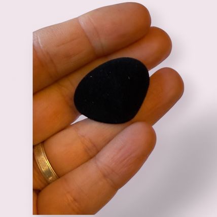 30mm Black Flocked Triangle Safety Nose - Teddy Bear Animal Nose Supplies