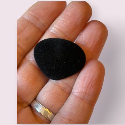 30mm Black Flocked Triangle Safety Nose - Teddy Bear Animal Nose Supplies