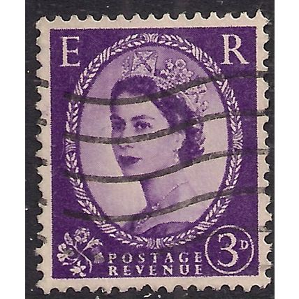GB 1958 QE2 3d Lilac Wilding Wmk 179 SG 575 ( J672 )
