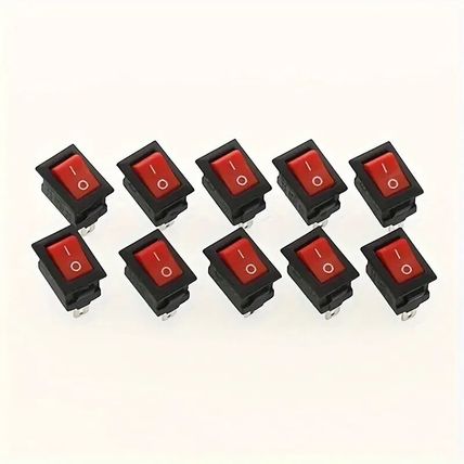 10 Small Mini Black On/Off Rocker Switches SPST 2 Pin Car Dash Boat 12V