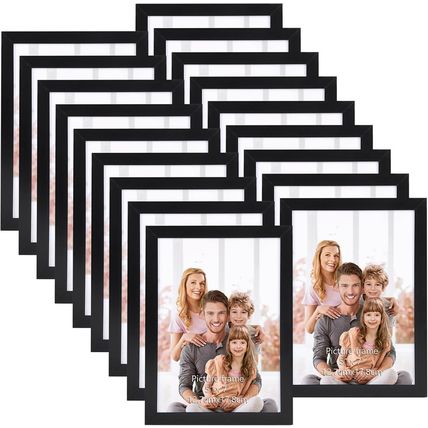 WIFTREY 5X7 Black Picture Frame Bulk 5 X 7 Photo Frames for Wall Hanging or Tabl