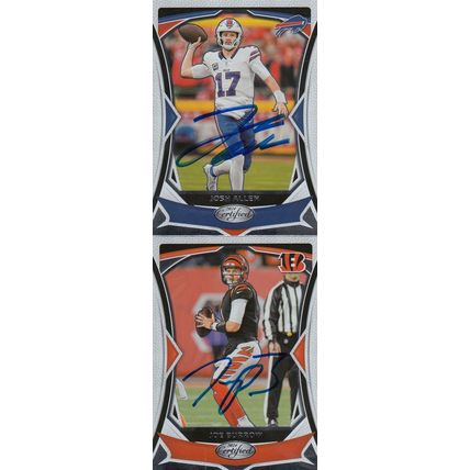 JOSH ALLEN & JOE BURROW AUTO 2024 BILLS & BENGALS ALL-PRO QUARTERBACK PLAYERS