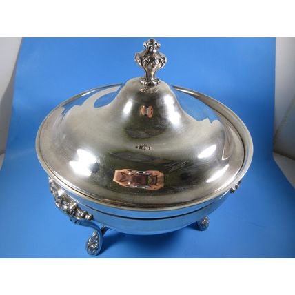 Gorham Chantilly YC1338 Silver Chafing Dish Complete Set Bowl Oil Burner Stand