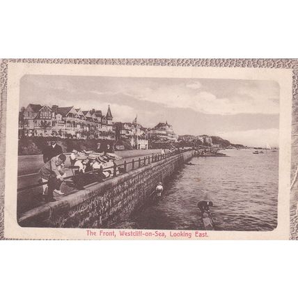 EC783 WESTCLIFFE ON SEA - THE FRONT LOOKING EAST . PRINTED POSTCARD