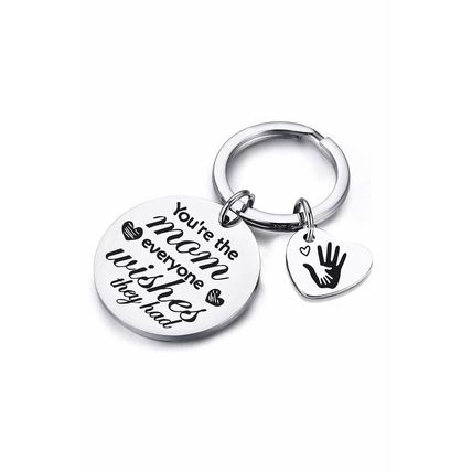 Mothers Day Lettered Heart Shape Alloy Keychain