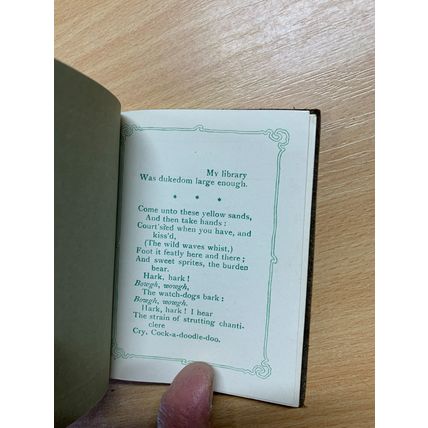 c1921 "GEMS FROM SHAKESPEARE (COMEDY) TINY ILLUSTRATED SUEDE LEATHER BOOK (LL)