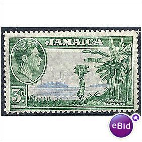 Jamaica 1938 SG126 3d Ultramarine & Green Mounted Mint
