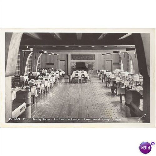 Sawyer's photo "Timberline Lodge Dining Room" Government Camp, Oregon