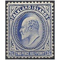 Falkland Islands 1904 SG46 2 1/2d Ultramarine Mounted Mint ..