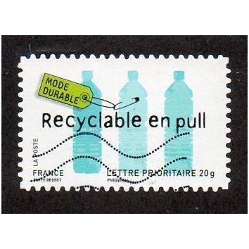 FRA 2008 (55c) 'SUSTAINABILITY -PLASTIC BOTTLES ' FINE USED (EBID20810)