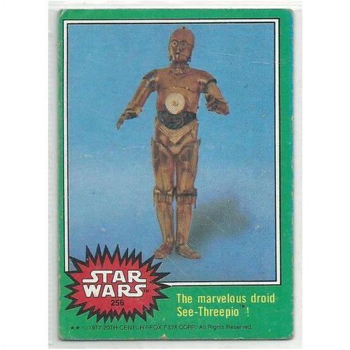 STAR WARS card # 256 SEE - THREEPIO (1977 )