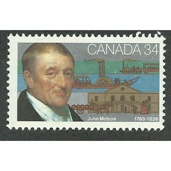 CAN 1986 34c 'JOHN MOLSON' FINE USED (EBID41-497)