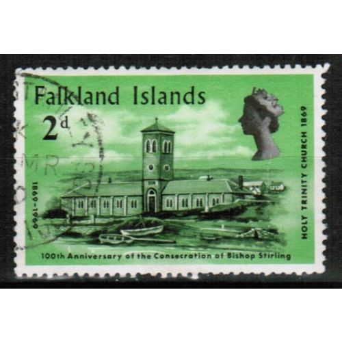 1969 Falkland Islands - Holy Trinity Church 2p used - Sc# 184