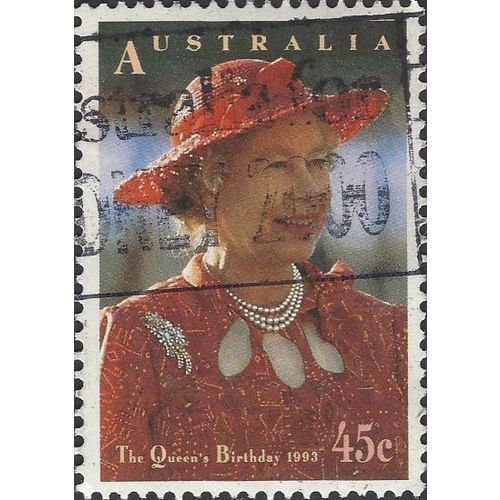 AUSTRALIA, Queen Elizabeth II Birthday, red 1993, 45c, #2