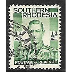 SOUTHERN RHODESIA 1937 1/2d GREEN SG40 FINE USED