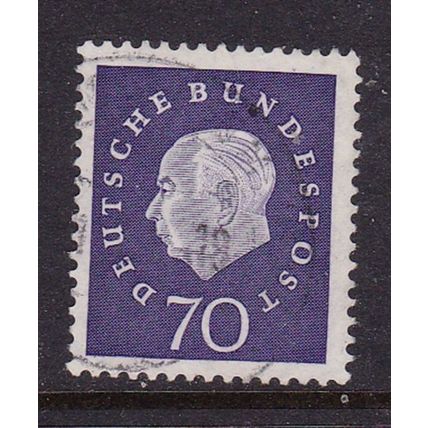 GERMANY 1959 PRESIDENT HEUSS 70pf USED SG1223 #1