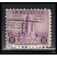 Used 729 3c Chicago Federal Building Just Clears K0455