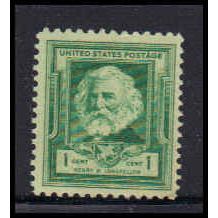 864 1c Henry Longfellow Fine MNH KA4053