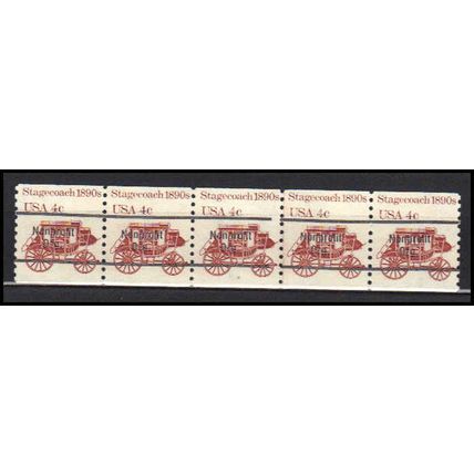 1898Ab 4c Stagecoach Fine MNH Dry Gum PNC 6/5 Line Gap AA0112