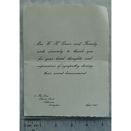 1967 letter Green, Ashbourne, Derbyshire