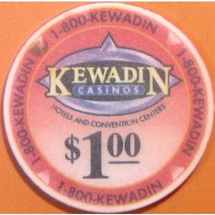 Kewadin. $1 Casino Chip. Sault Ste Marie, MI. W71.