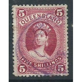 australia states queensland sg159 high value sg 159 thick paper fiscal used