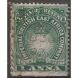 British East Africa 1890 SG5 1a Blue-Green Good Used .