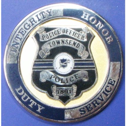 Townsend, MA Police Dept. Challenge Coin. 1.75". 53b.