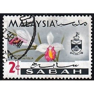 SABAH, 1965 2c Flowers, SG 425 (Scott #18), used