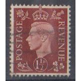 GB 1937 George VI 1.5d dark brown SG 464 used