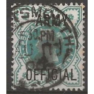 1896 O42 1/2d Blue-Green Army Official Fine Used ..