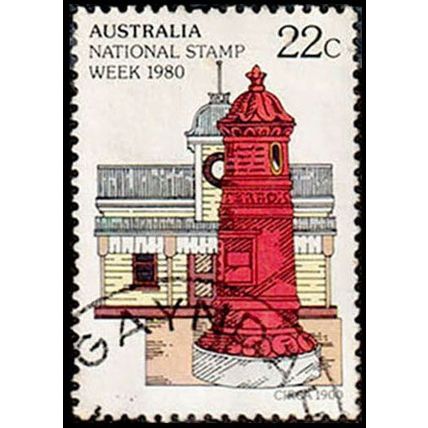 Australia 1980 National Stamp Week Post Box 22c Used Stamp #1.